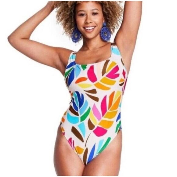 Tabitha Brown X Target Women’s Medium Botanical One Piece Swimsuit Limited Ed - Picture 1 of 9